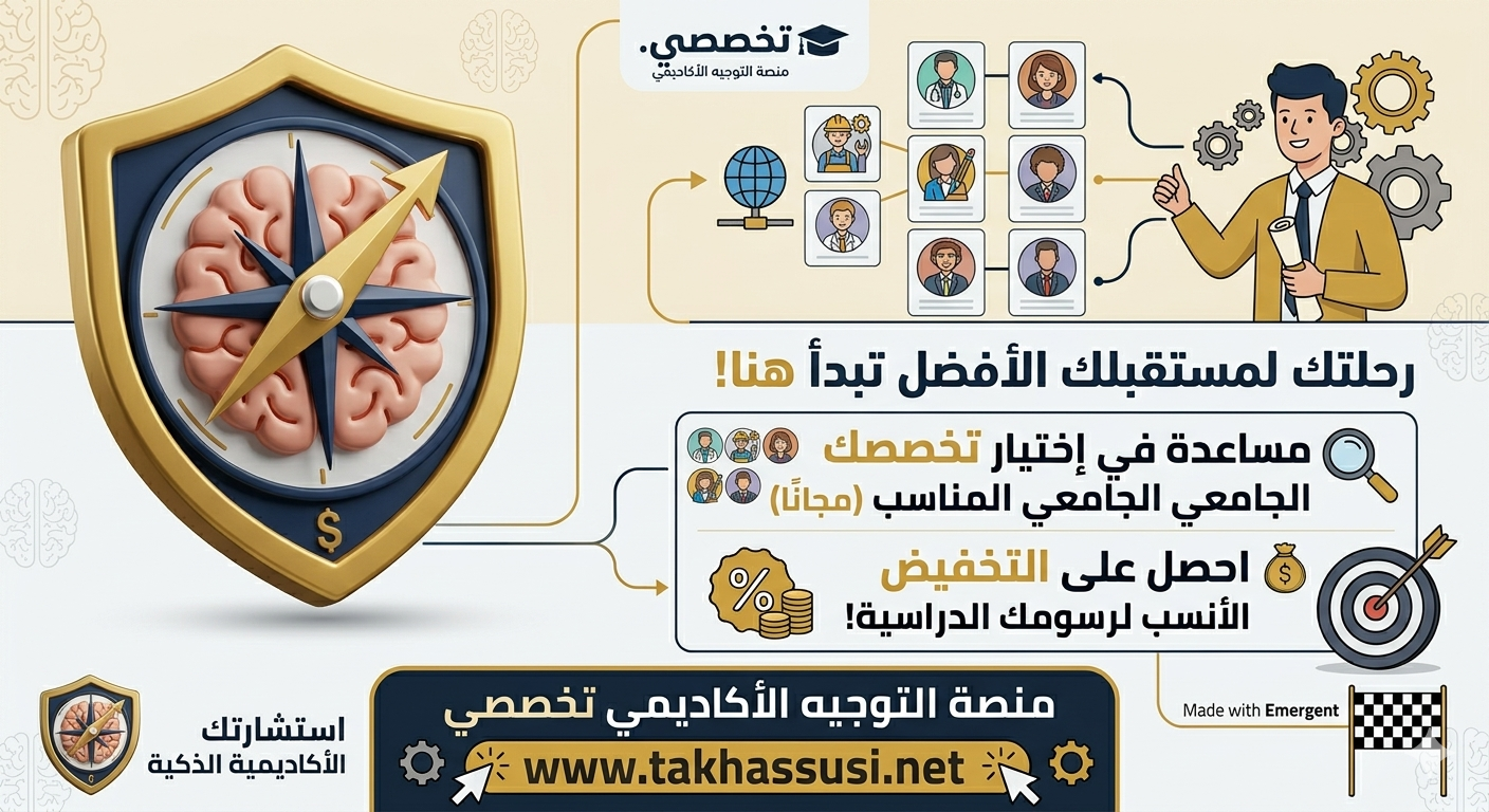 مساعدة في إختيار التخصص الأكاديمي والحصول على التخفيض